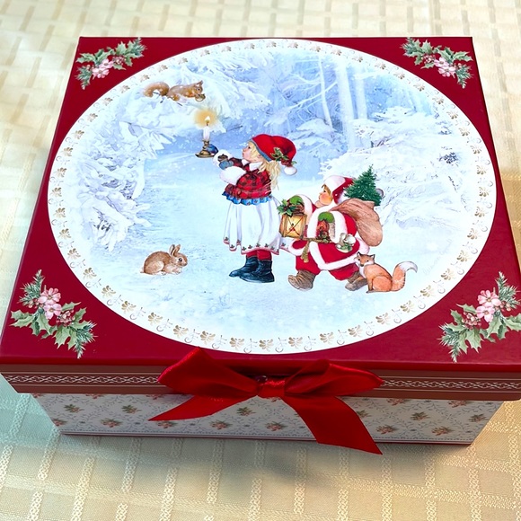 Vintage Summer River Christmas mug,strainer and lid new in box - Picture 9 of 9